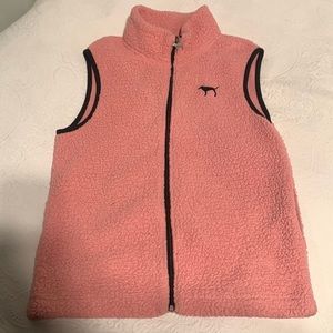 pink sherpa vest